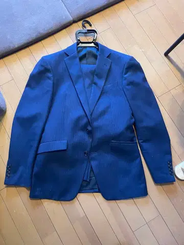 네이비 스트라이프 비즈니스 정장 세트 175