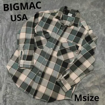 BIG MAC 체크 무늬 플란넬 셔츠 M 사이즈