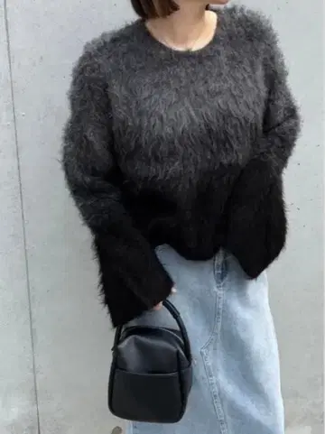 [ 새상품 ] 셀렉모카 select moca 투톤 샤기 니트