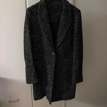 ZARA 트위드 체스터 코트