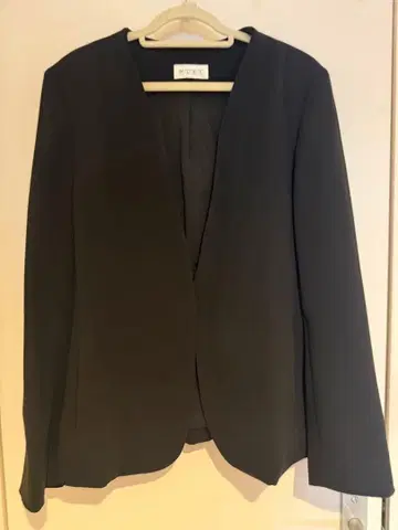 PLST 플라스테 트리아세테이트 블렌드 컬러리스 자켓 블랙 L 사이즈