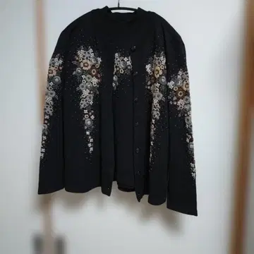 여성 니트 가디건 스웨터 울 100% 앙상블 L