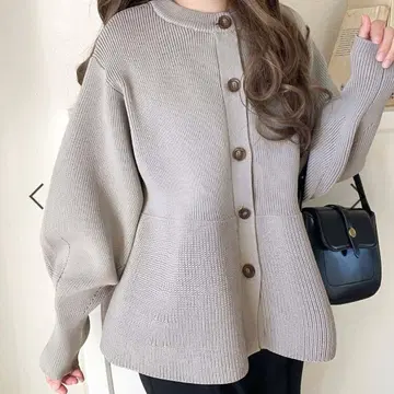 그레이 니트 가디건 M 사이즈 2way