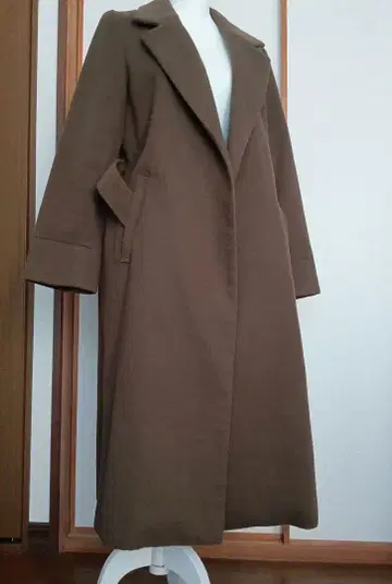 카키 롱 코트 오버 사이즈