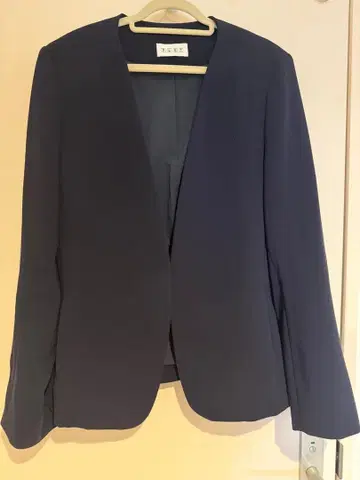 PLST 플라스테 트리아세테이트 블렌드 칼라리스 자켓 네이비  M 사이즈