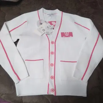 MARK & LONA 가디건 사이즈 8 화이트/핑크