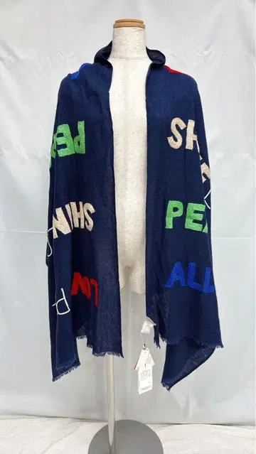 [ 미사용 택 포함 ] CITRUS 스톨 머플러 알파벳 네이비 네이비