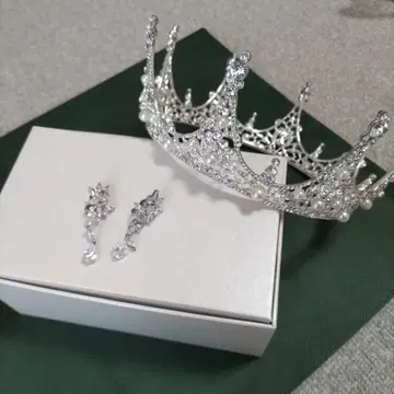 결혼식 크라운 귀찌 세트