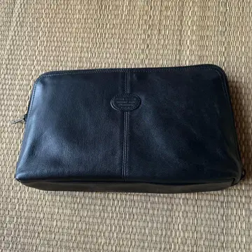 블랙 레더 클러치백