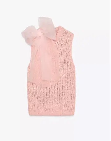 ZARA 오간자 리본 니트탑