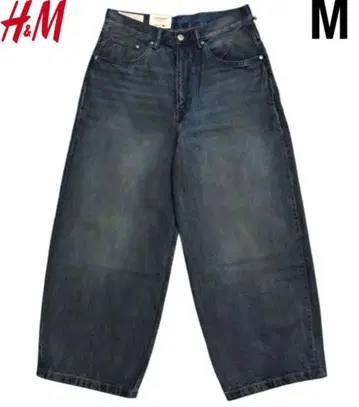 H&M 슈퍼 배기 팬츠 라이트 블루 29/30