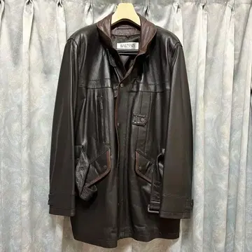 가죽 코트 남성용 브라운 자켓 램 가죽 트렌치 멋진