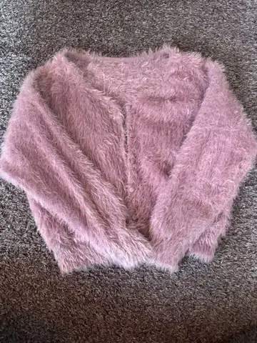 핑크 가디건 사이즈 F 100% 아크릴