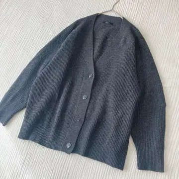 저널 스탠다드 울  가디건 차콜 그레이