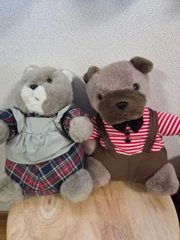 강아지 봉제 인형 세트 레트로 봉제 인형