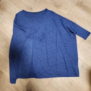 미즈이로 인디 네이비 7부 소매 니트