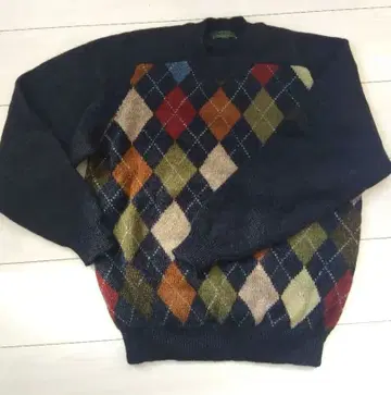 Guy 아가일 패턴 니트 스웨터 MEDIUM