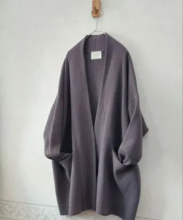 새상품급 IENA 이에나 울 캐시미어 가운 코트 두꺼운 원단 그레이