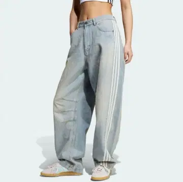 미사용 새상품 택 포함 아디다스 바나나핏 워시드 데님 팬츠 26