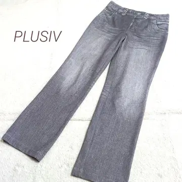 PLUSIV 푸르시브 데님풍 리버서블 스트레치 팬츠