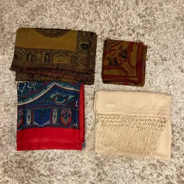 페이즐리 무늬 대형 스톨 4종 세트