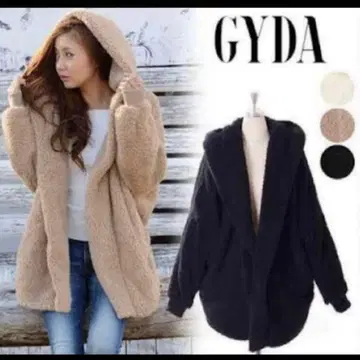 [ 새상품 ] 제이다 GYDA 보아 코트 후드 아우터 블랙