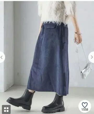 SHIPS 코듀로이 세미 플레어 스커트 38