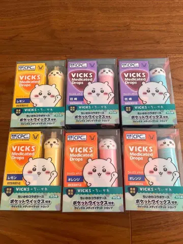 VICKS 비 메디케이티드 드롭스 치이카와 (먼작귀) 6종 컴플리트 세트