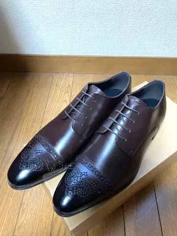 새상품 다크 브라운 가죽 드레스 비즈니스 25cm