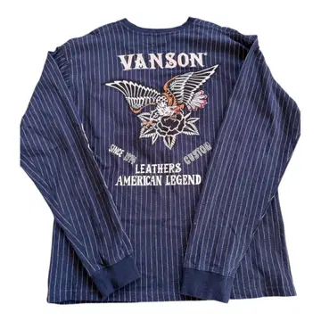 VANSON 스트라이프 패턴 긴팔 티셔츠 XL