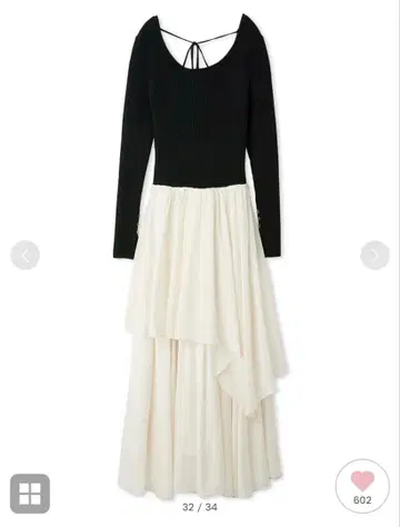 Fray id 니트 도킹 원피스