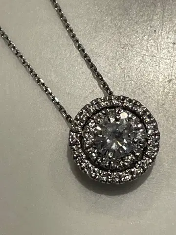 플라티나 다이아 헤일로 목걸이