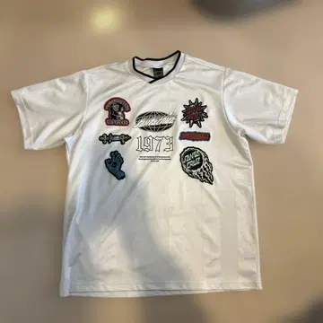 화이트 T셔츠 자수 패치 포함 73