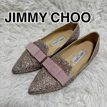 지미추 GALA 글리터 플랫슈즈 25 리본