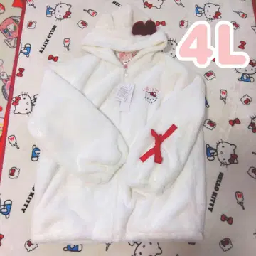 헬로키티 퍼 블루종 소매 리본 포함 4L