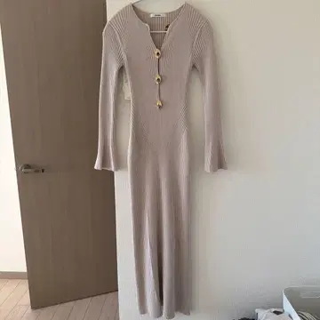 SNIDEL 리브 롱 원피스 긴팔