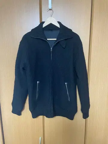 블랙 집업 점퍼 블루종