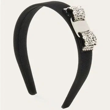 Salvatore Ferragamo 바라 리본 크리스탈 머리띠