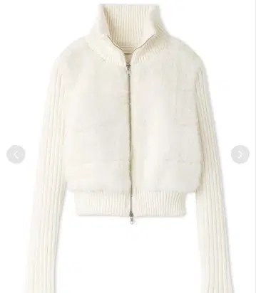 SNIDEL 퍼 니트 블루종