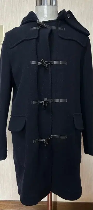 네이비 더플 코트 울 혼방