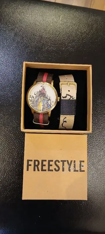 FREESTYLE 오노 사토시 아트 디자인 워치 교환용 스트랩 포함