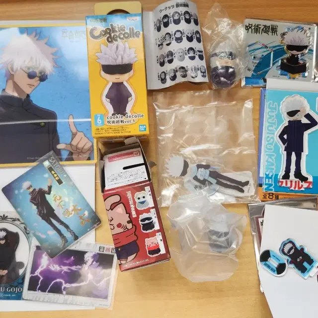 일괄)주술회전 고죠 사토루 피규어, 아크릴스탠드, 카드