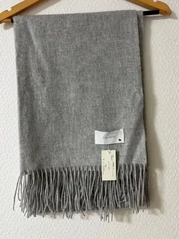 CASHMERE 100% 캐시미어 스톨 그레이