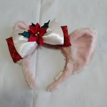 리나벨 크리스마스 리본 귀달이 머리띠