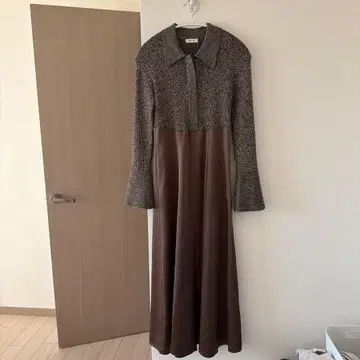 FRAY ID 니트 도킹 원피스