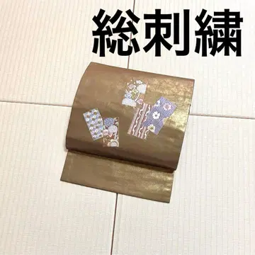 전체 자수 골드 오비(약 27.3cm) 나고야 오비