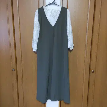 그린 V넥 도킹 원피스 L 사이즈