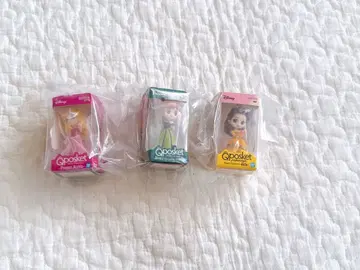 디즈니 Qposket 가챠가챠 오로라 공주 벨 아나 3종 세트