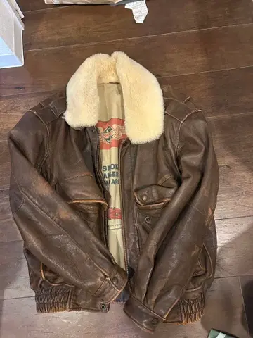 브라운 가죽 M 사이즈 자켓