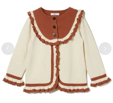 COEL 바이컬러 프릴 가디건